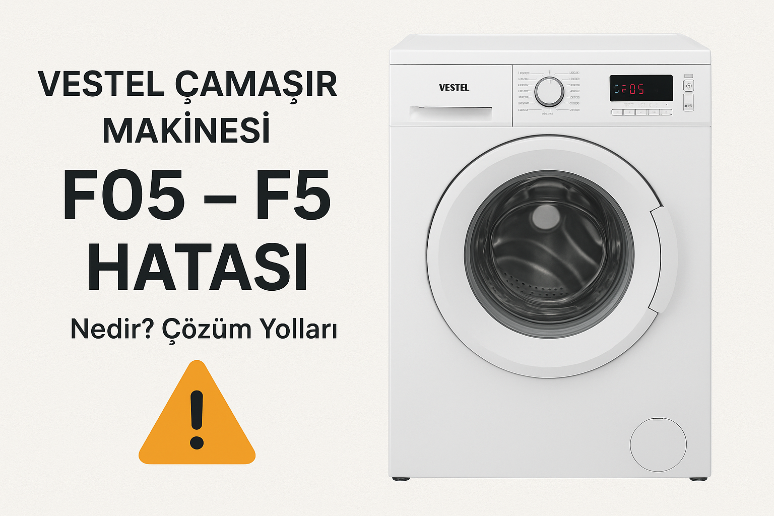 Vestel Çamaşır Makinesi F05 – F5 Hatası Nedir? Çözüm Yolları